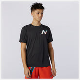 Printed Impact Run Short Sleeve-Men | New Balance