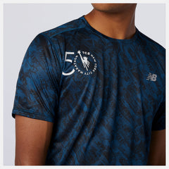 NYC Marathon Printed Impact Run Short Sleeve-Men | New Balance