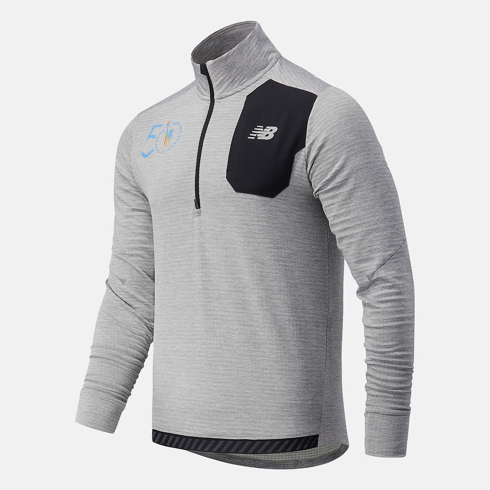 NYC Marathon Impact Run Grid Back Half Zip-Men | New Balance