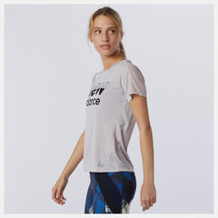 Printed Impact Run Short Sleeve-Women | New Balance
