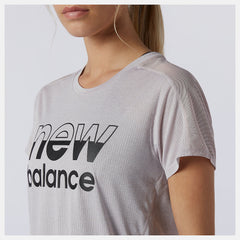 Printed Impact Run Short Sleeve-Women | New Balance