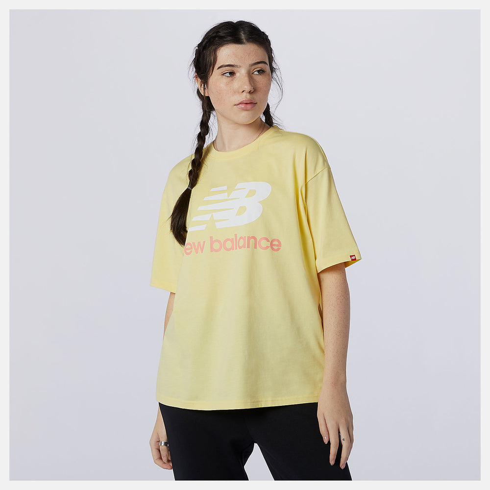 NB Essentials Stacked Logo Tee-Women | New Balance