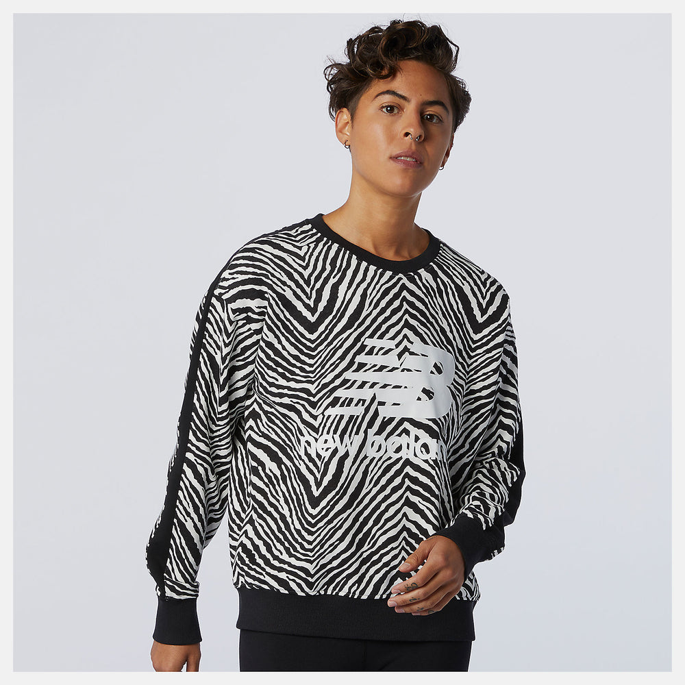 NB Athletics AOP Animal Print Crew-Women | New Balance