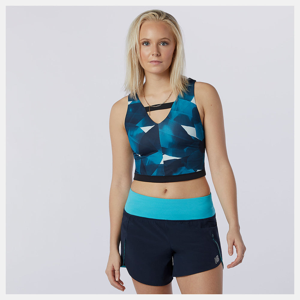 Transform NBSleek Printed Crop Top-Women | New Balance