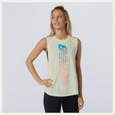 Relentless Cinched Back Graphic Tank-Women | New Balance