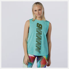 Relentless Cinched Back Graphic Tank-Women | New Balance
