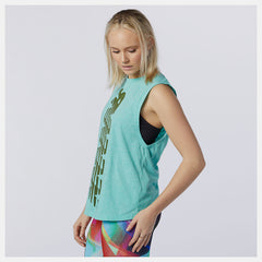 Relentless Cinched Back Graphic Tank-Women | New Balance