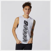 Relentless Cinched Back Graphic Tank-Women | New Balance