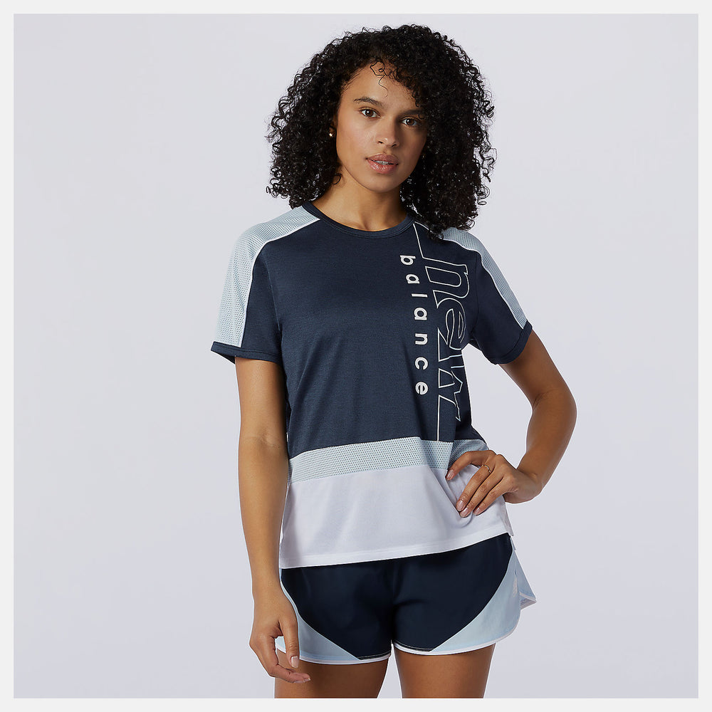 Printed Fast Flight Short Sleeve Top-Women | New Balance