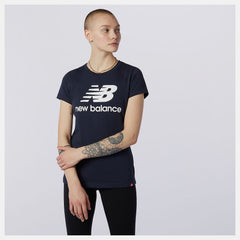 Essentials Stacked Logo Tee-Women | New Balance