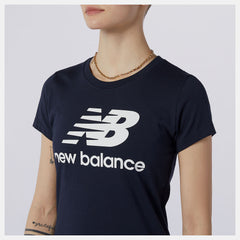 Essentials Stacked Logo Tee-Women | New Balance