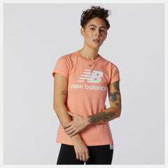Essentials Stacked Logo Tee-Women | New Balance