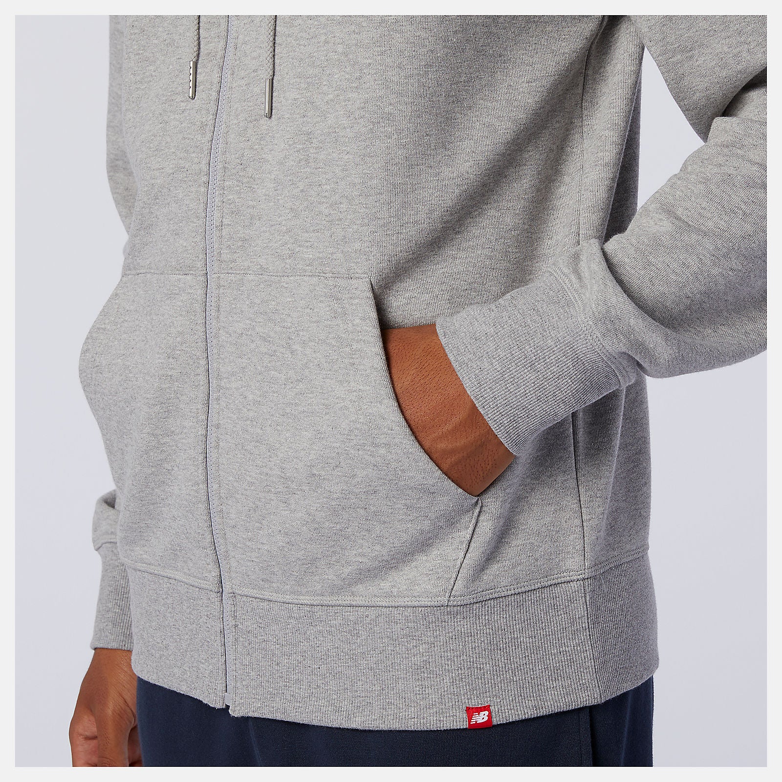 NB Essentials Stacked Full Zip Hoodie-Men | New Balance