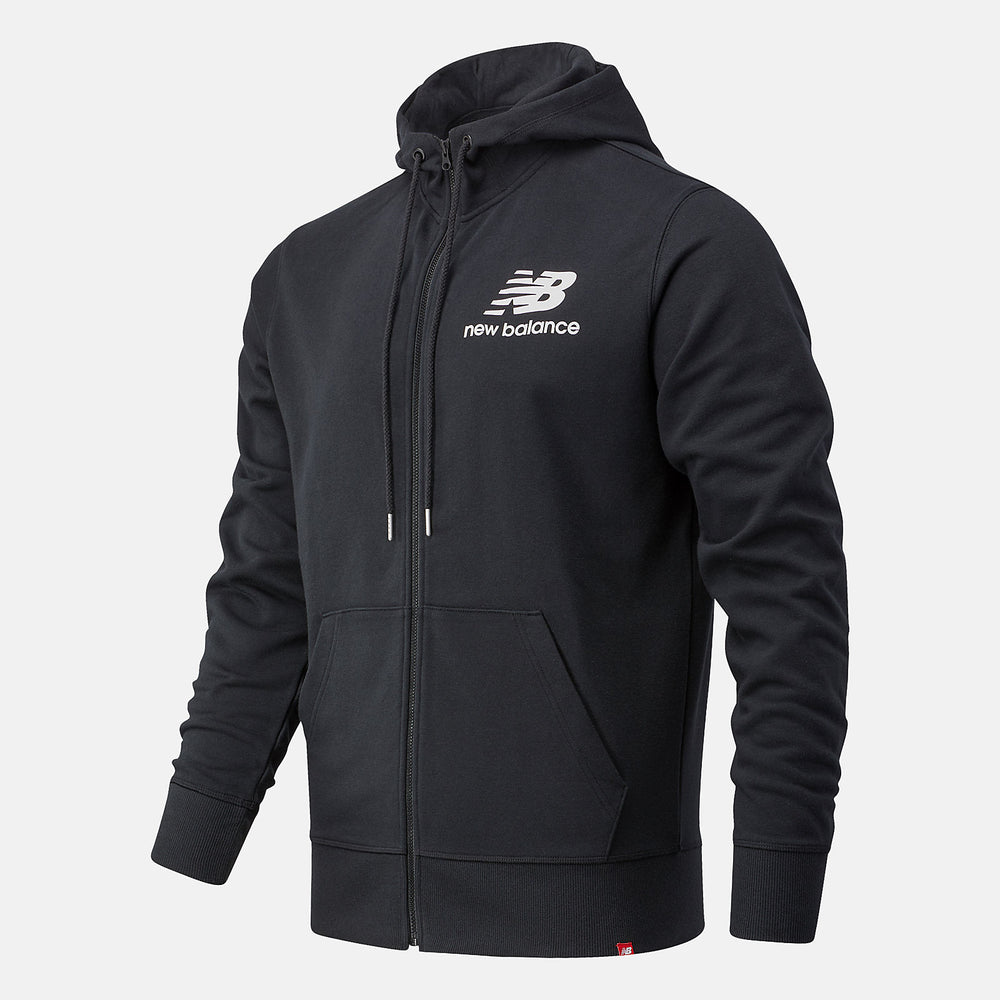 NB Essentials Stacked Full Zip Hoodie-Men | New Balance