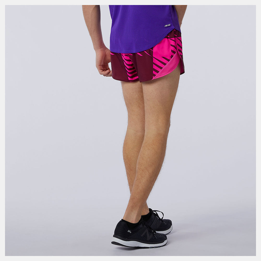 Printed Fast Flight 3 inch Split Short-Men | New Balance