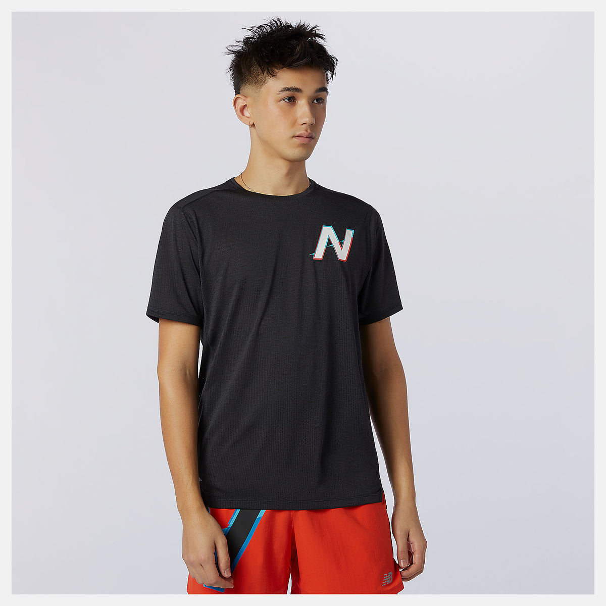 Printed Impact Run Short Sleeve-Men | New Balance