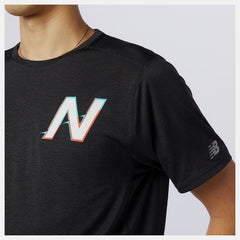 Printed Impact Run Short Sleeve-Men | New Balance