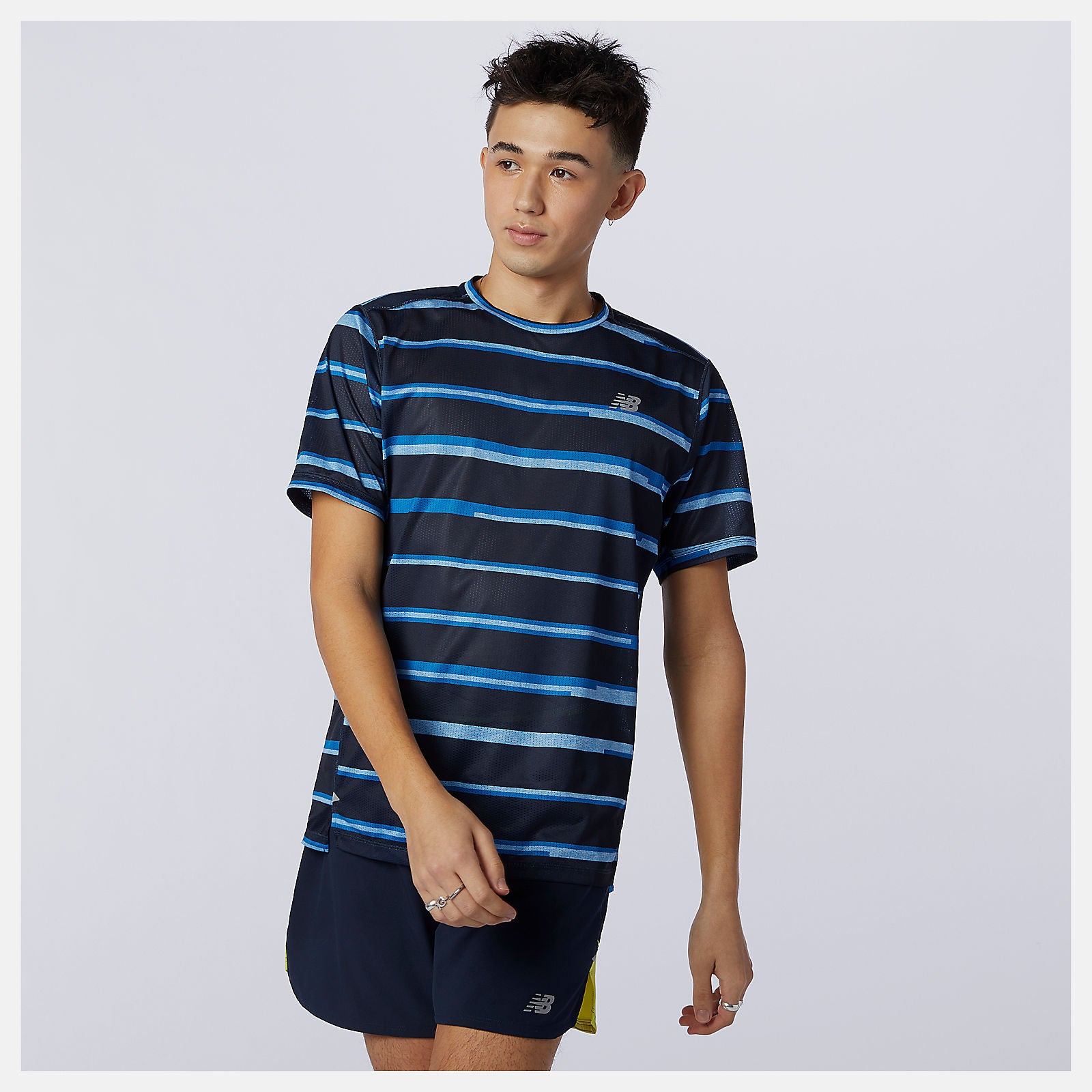 Printed Impact Run Short Sleeve-Men | New Balance
