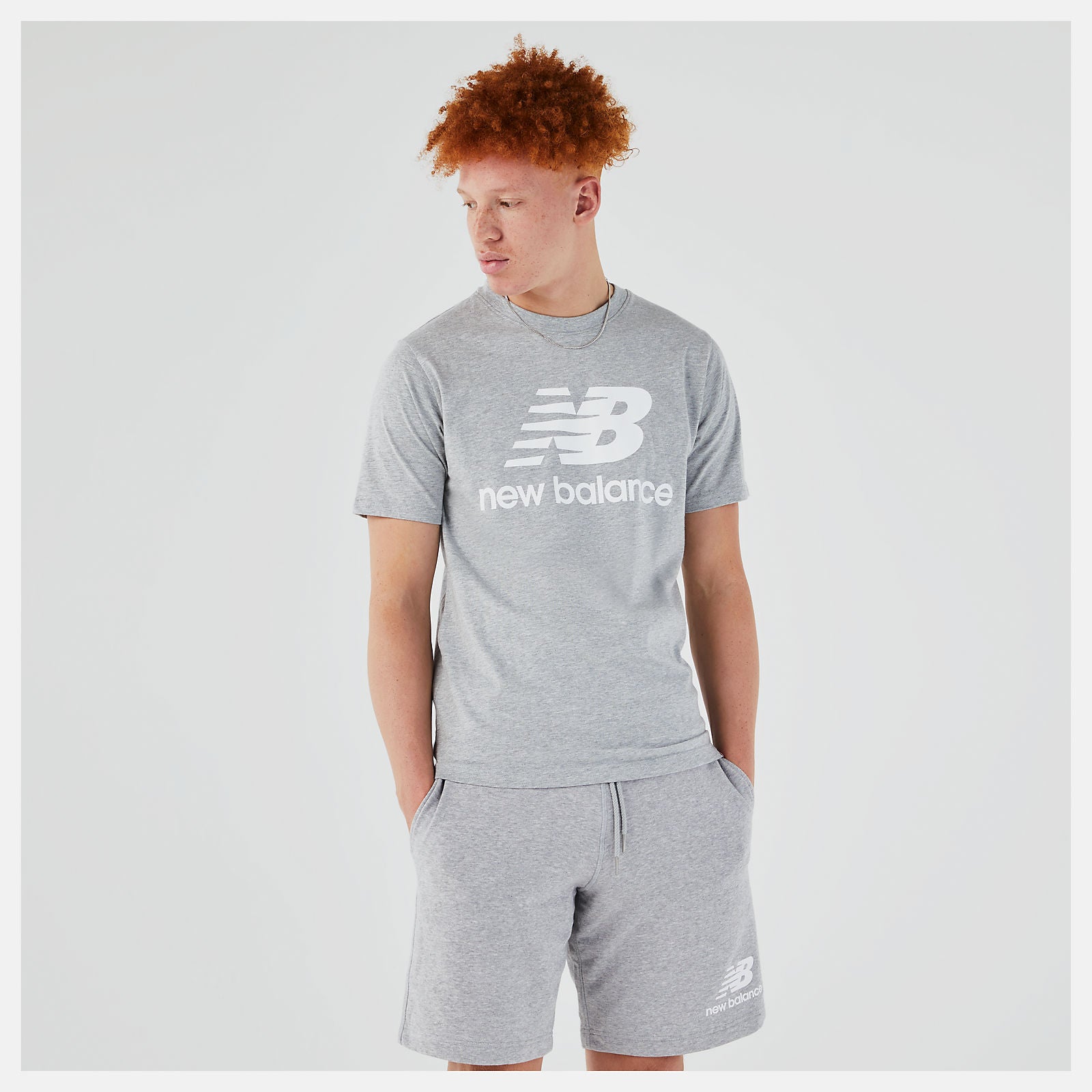 Essentials Stacked Logo Tee-Men | New Balance