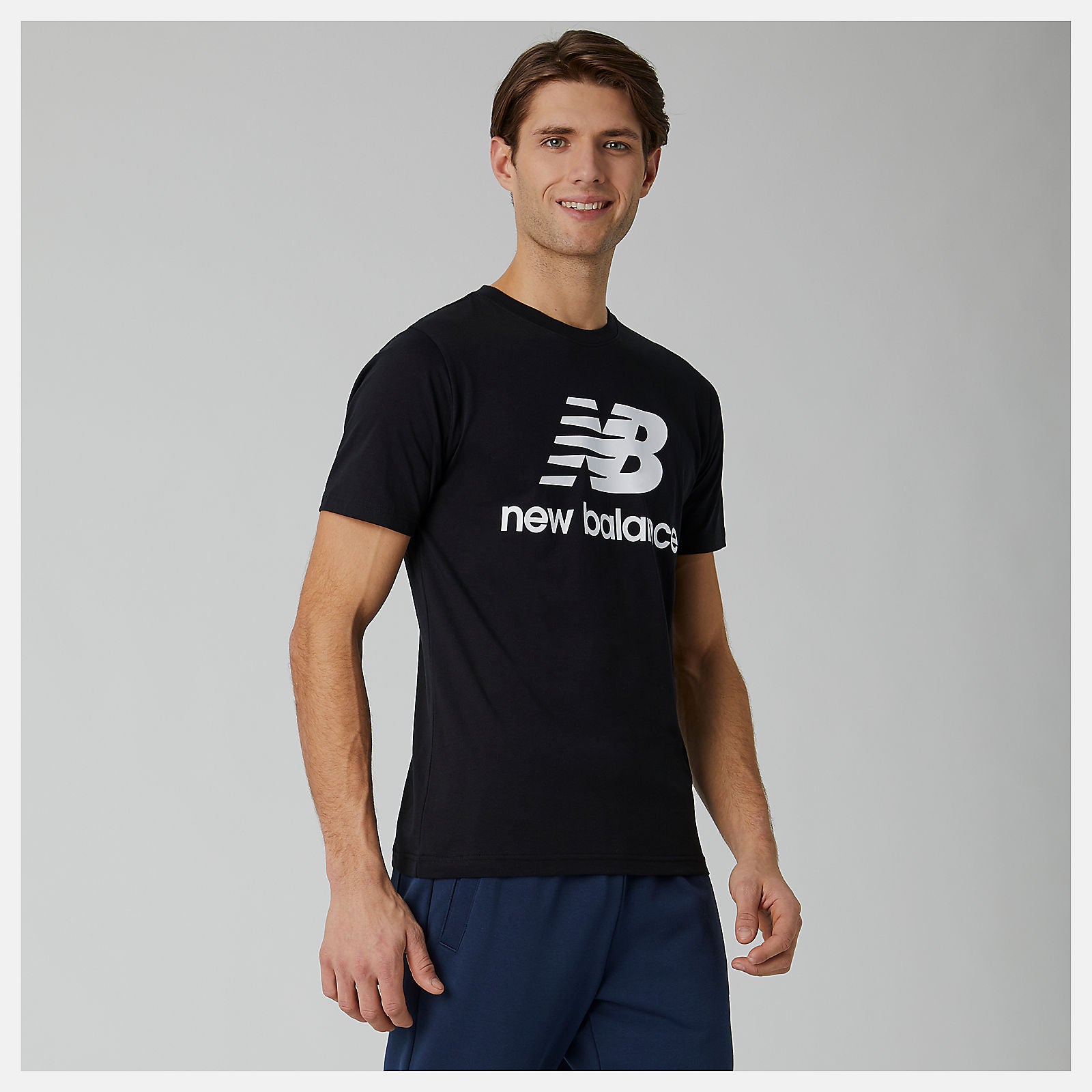 Essentials Stacked Logo Tee-Men | New Balance
