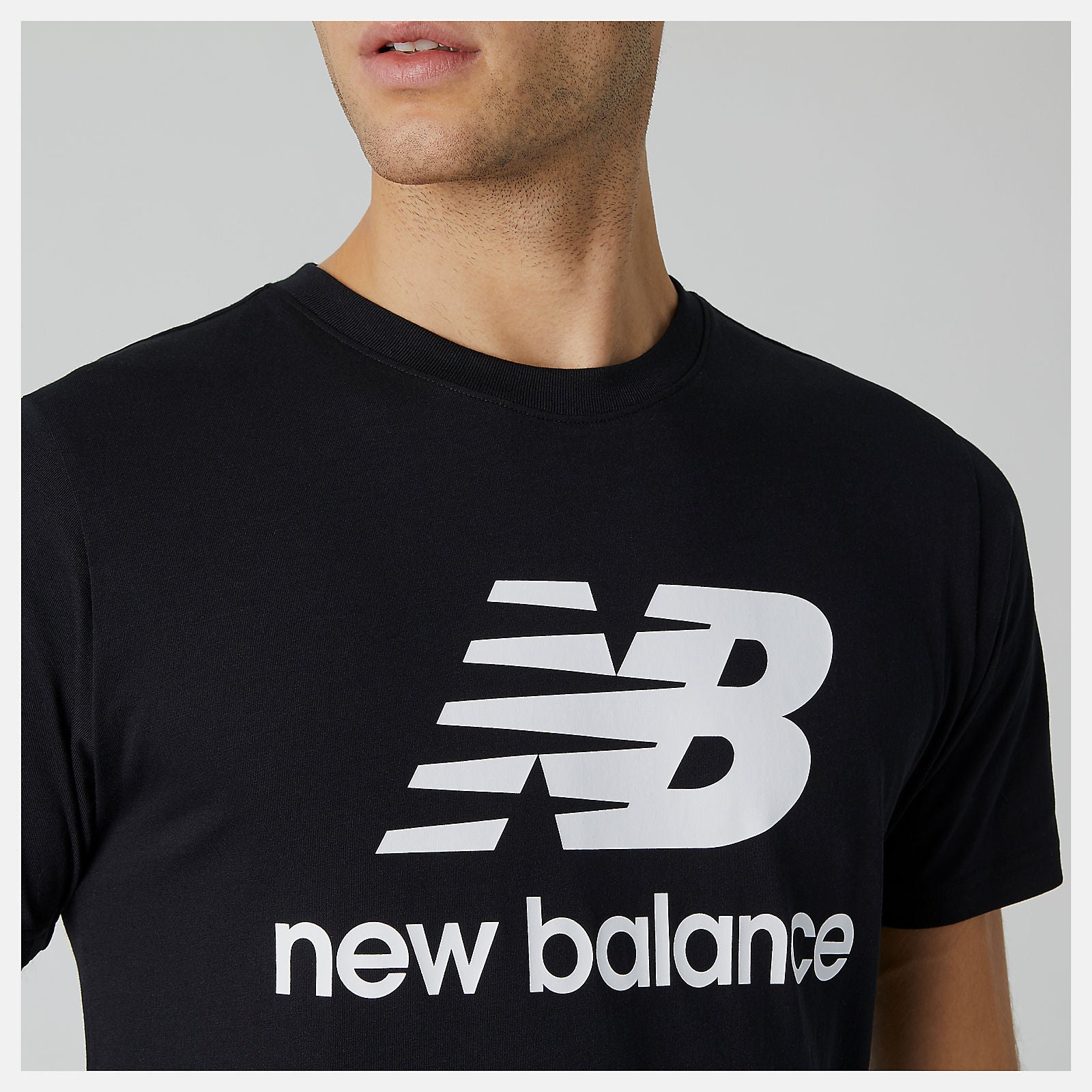 Essentials Stacked Logo Tee-Men | New Balance