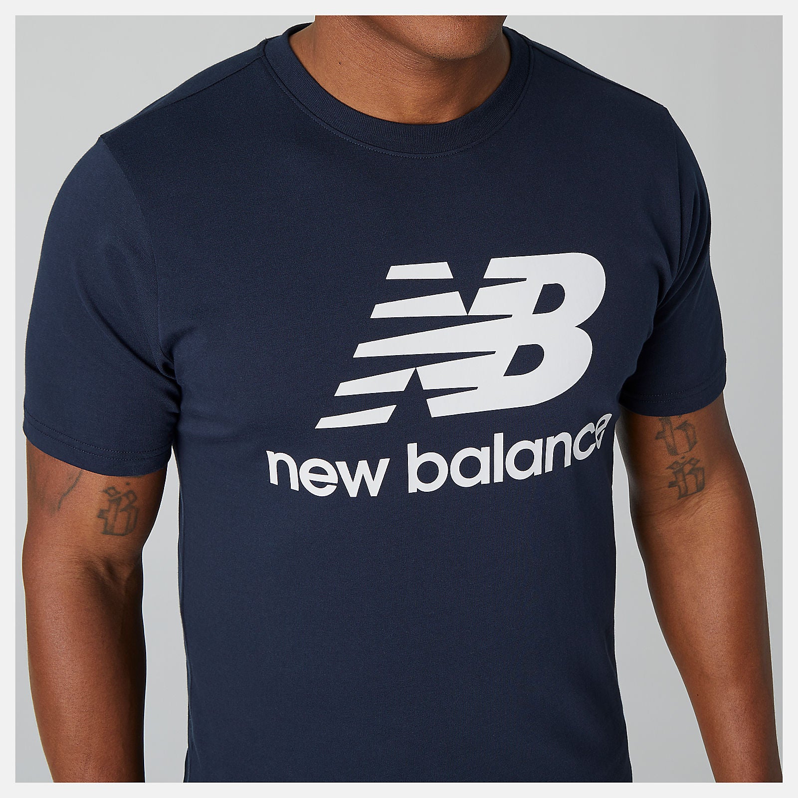 Essentials Stacked Logo Tee-Men | New Balance