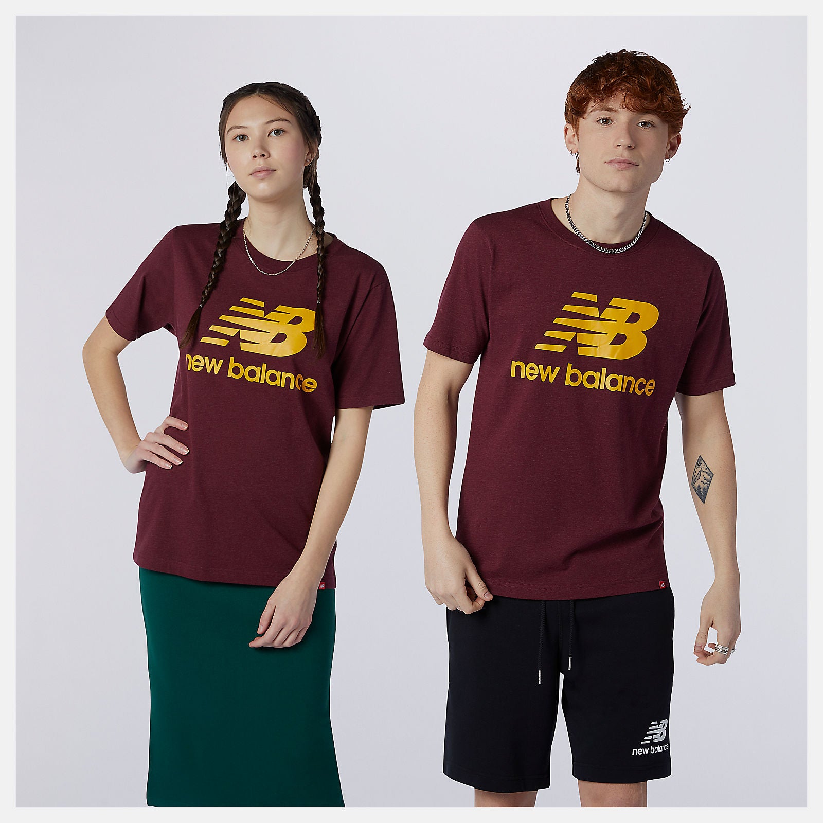 Essentials Stacked Logo Tee-Men | New Balance