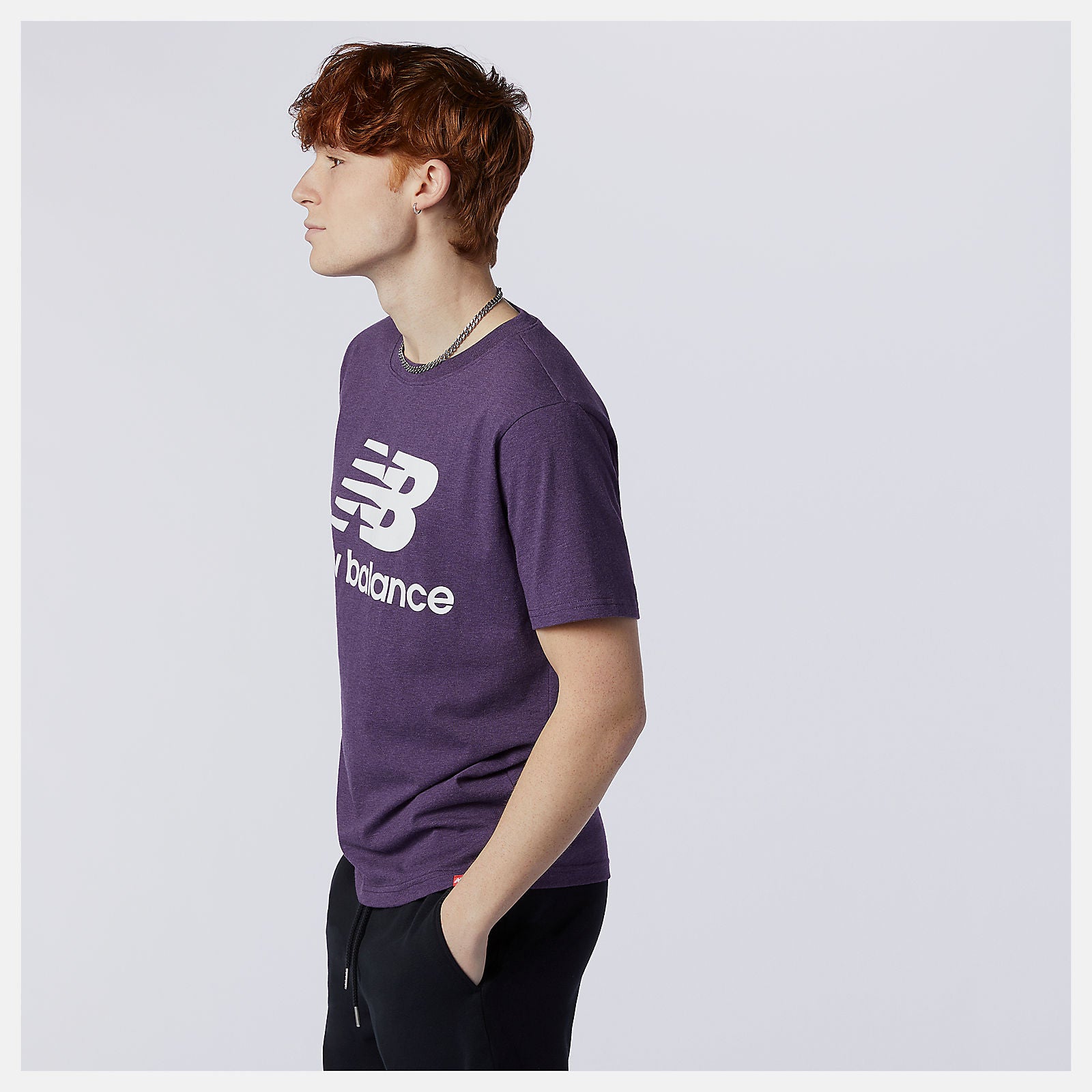 Essentials Stacked Logo Tee-Men | New Balance