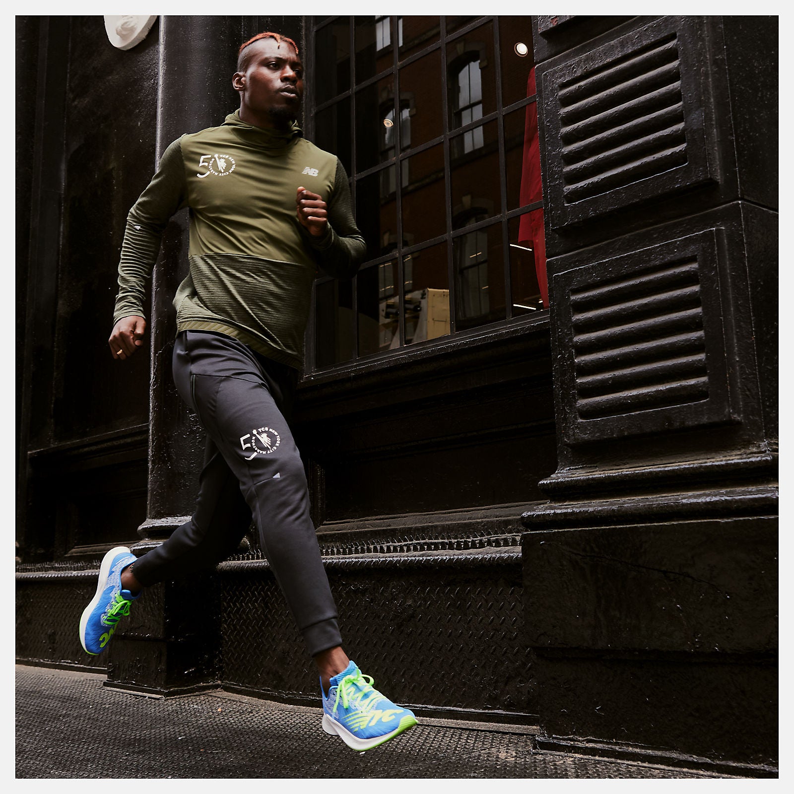 NYC Marathon Impact Run Grid Back Hoodie-Men | New Balance