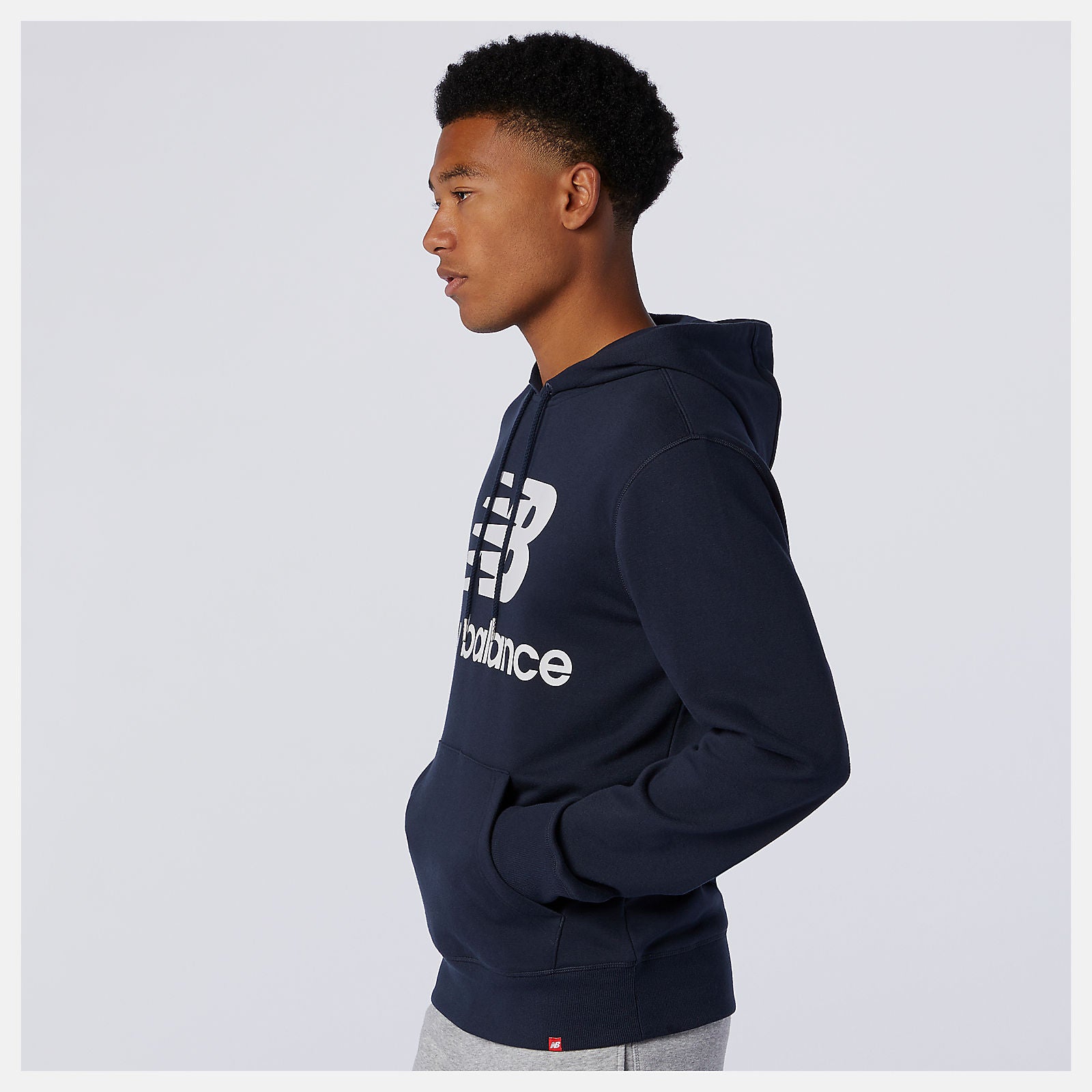 NB Essentials Stacked Logo Po Hoodie-Men | New Balance