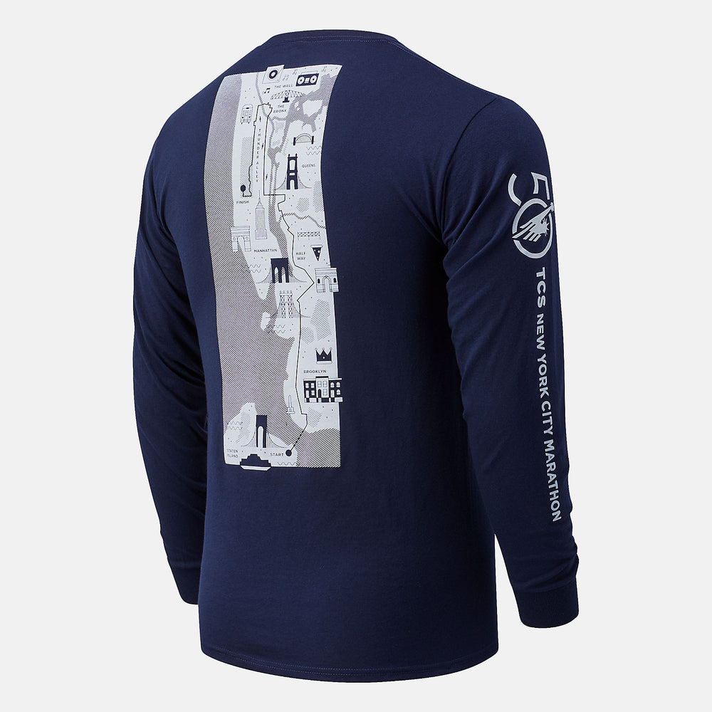 NYC Marathon Map Long Sleeve-Men | New Balance