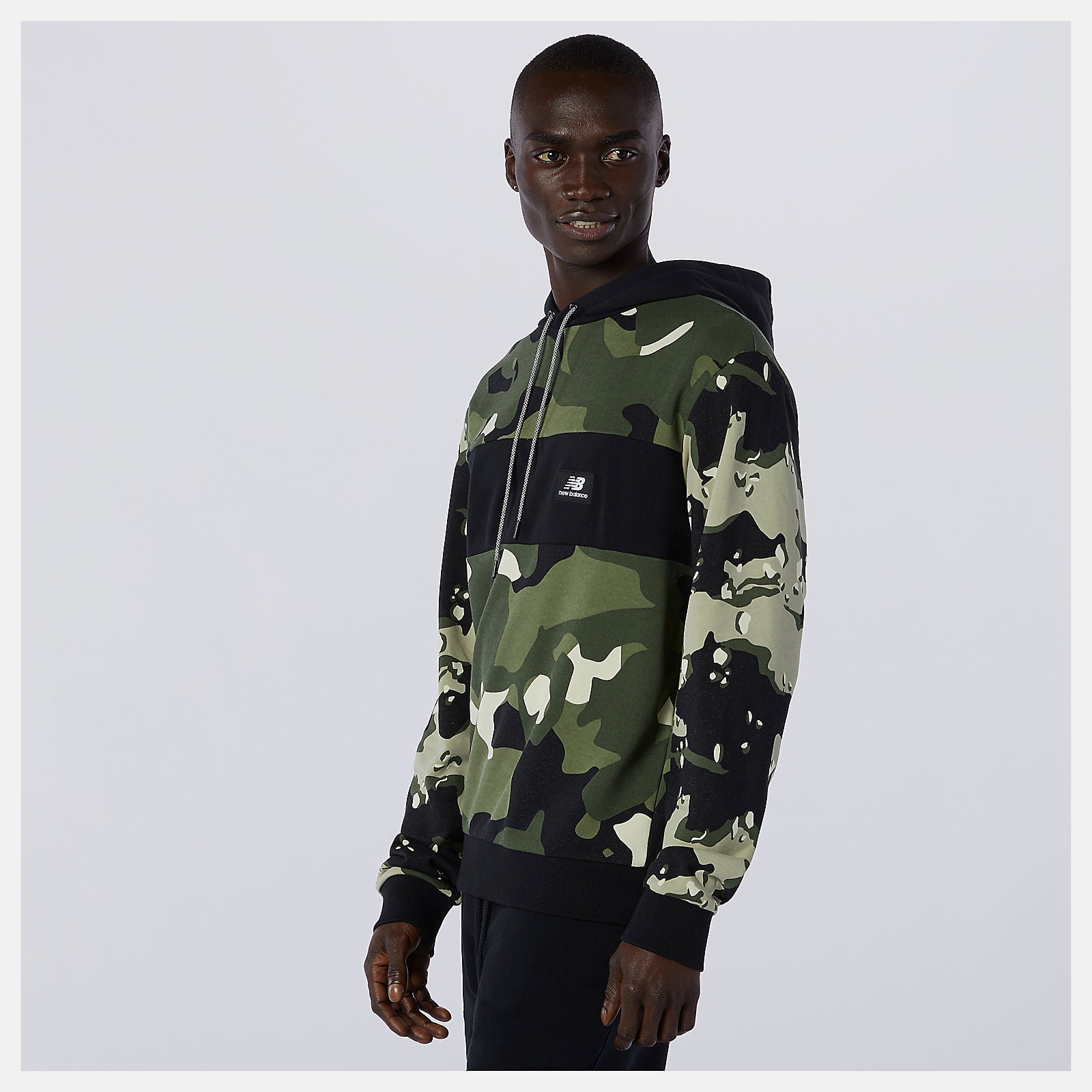 NB Essentials Fleece Camo Hoodie-Men | New Balance