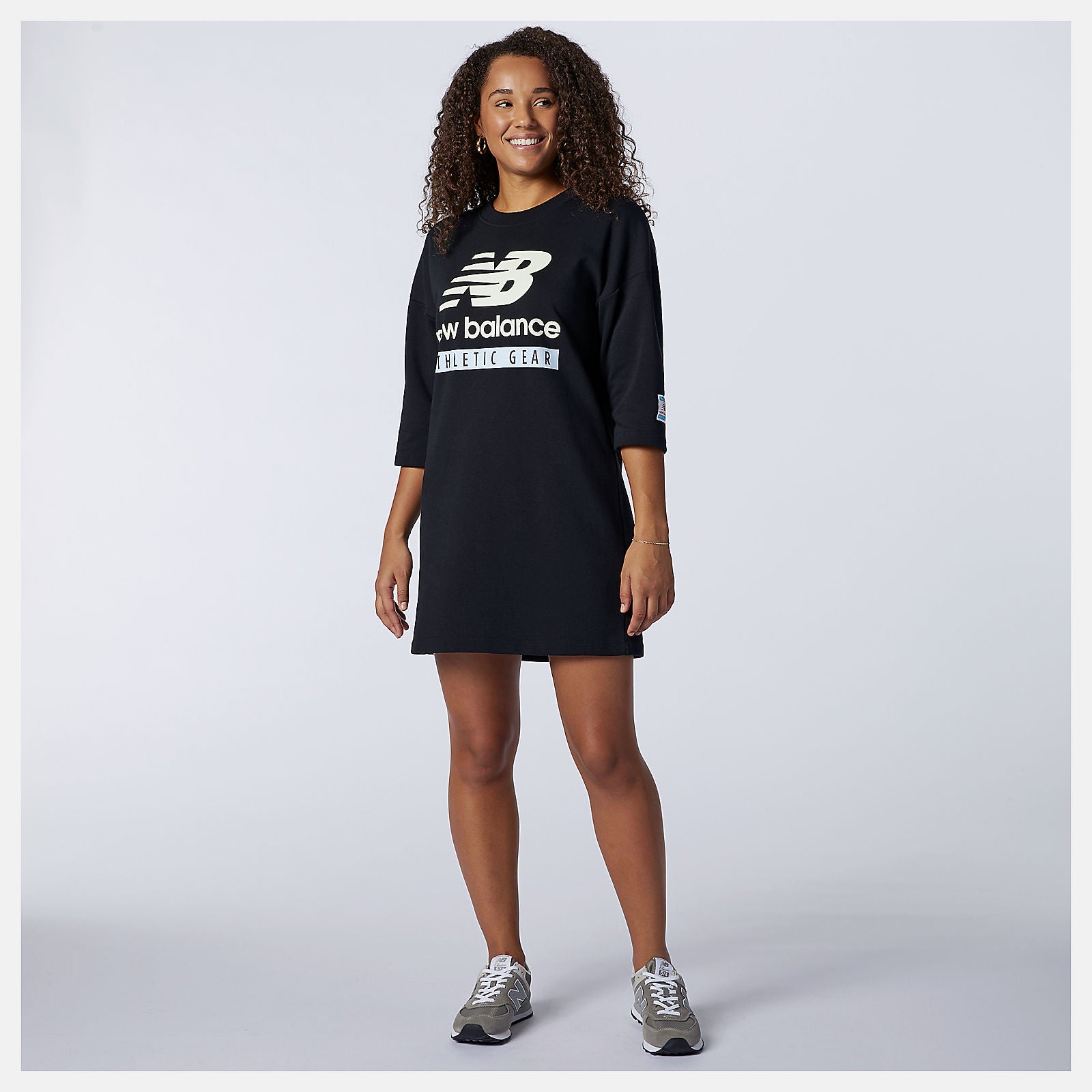 NB Essentials Field Day Crew Fleece Dress-Women | New Balance