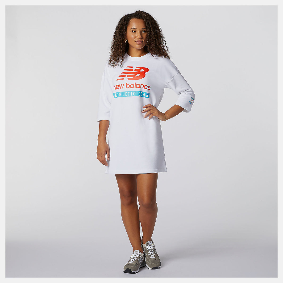 NB Essentials Field Day Crew Fleece Dress-Women | New Balance