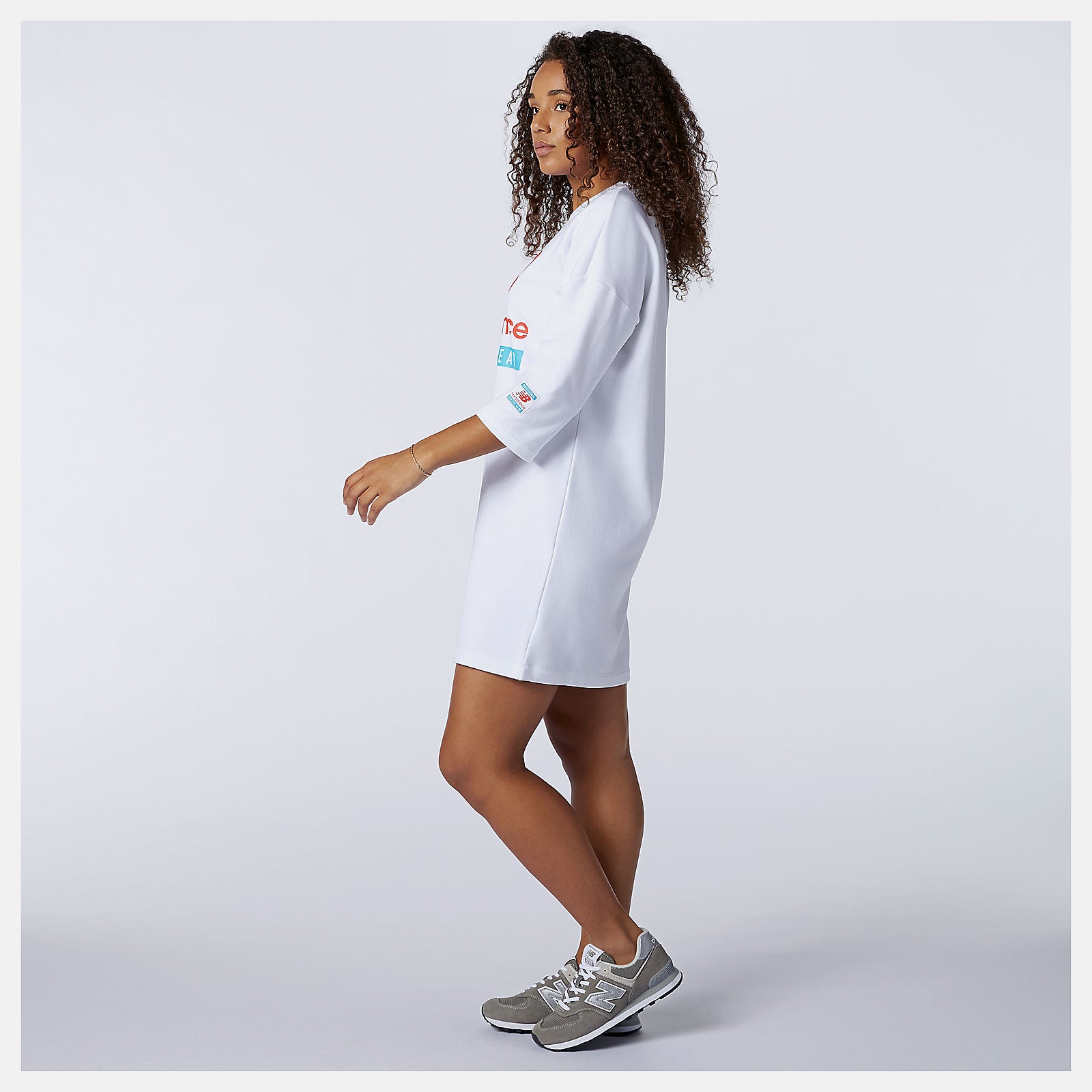 NB Essentials Field Day Crew Fleece Dress-Women | New Balance