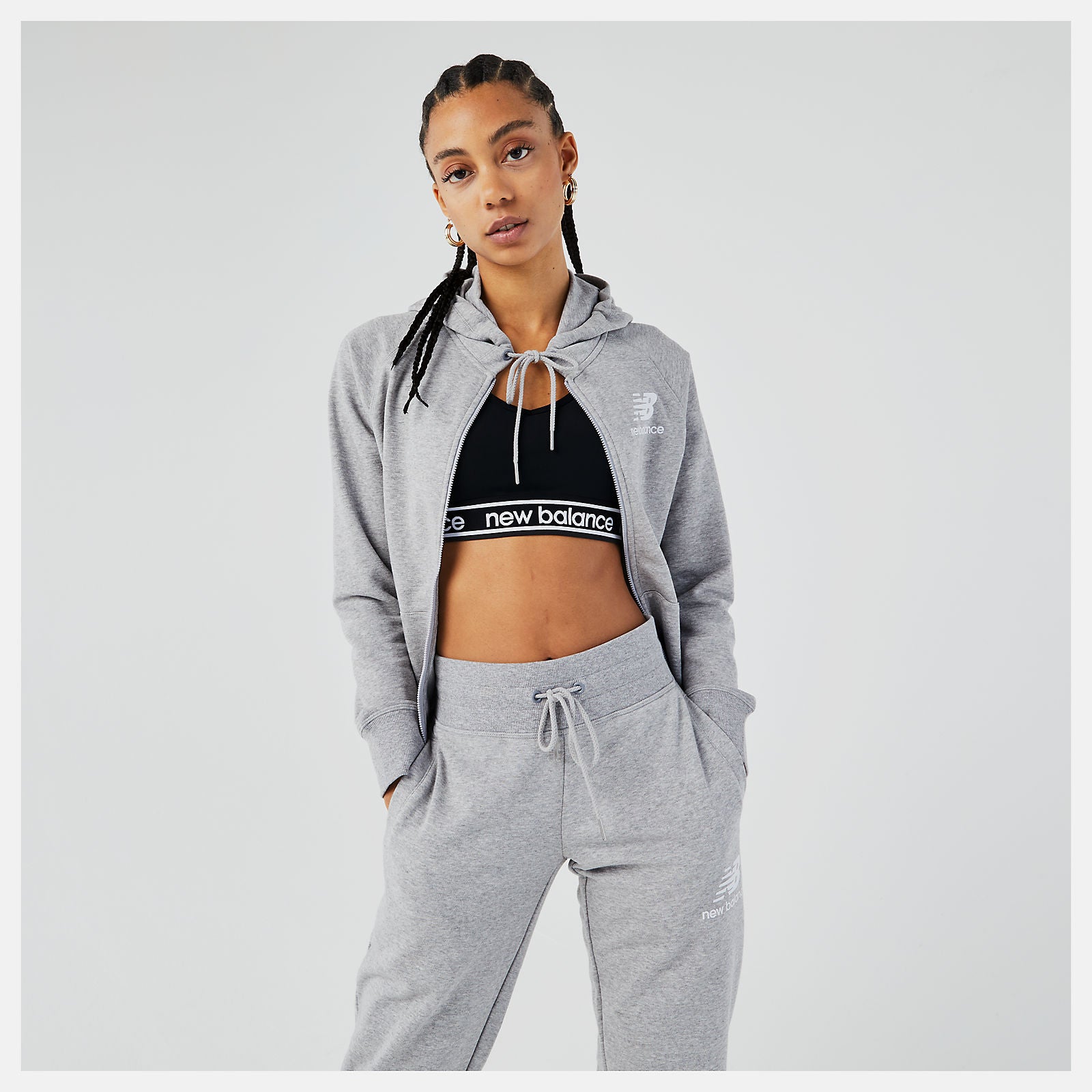 Essentials FZ Hoodie-Women | New Balance