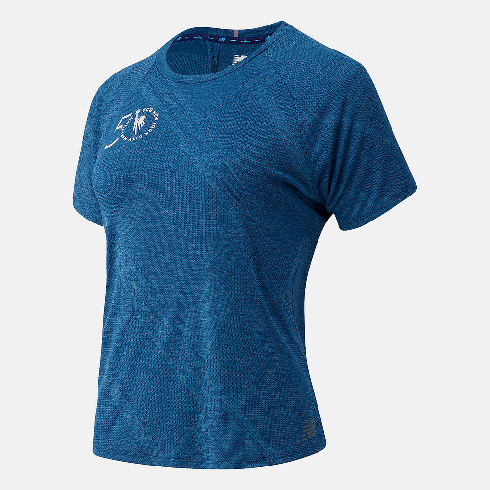 NYC Marathon Q Speed Fuel Jacquard Short Sleeve-Women | New Balance