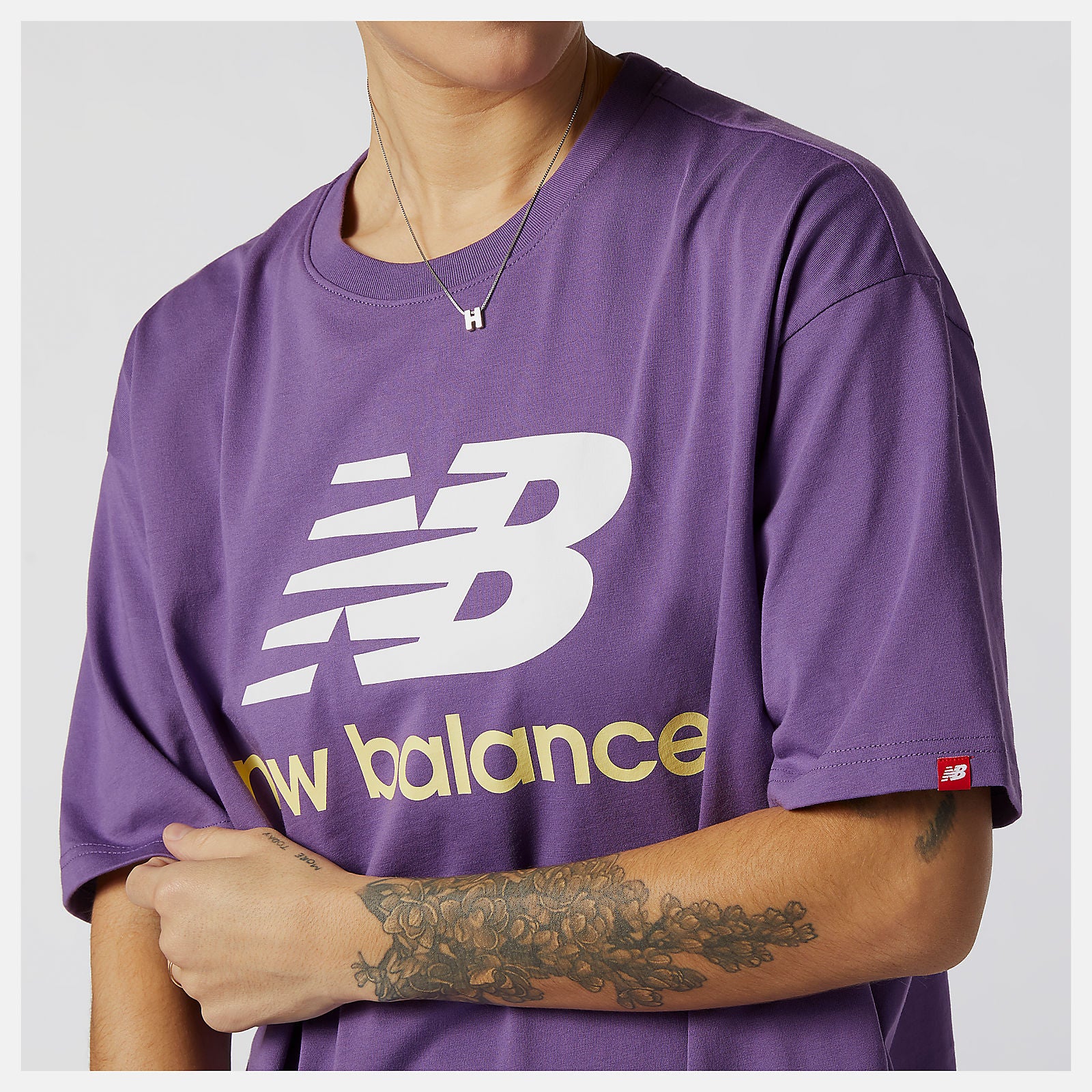 NB Essentials Stacked Logo Tee-Women | New Balance