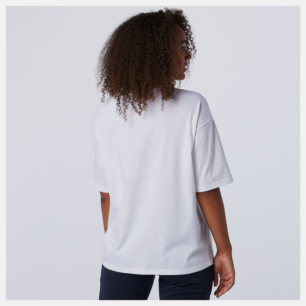 NB Essentials Stacked Logo Tee-Women | New Balance