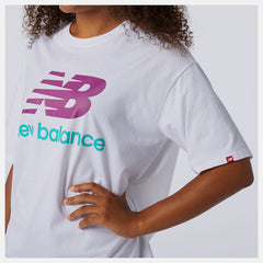 NB Essentials Stacked Logo Tee-Women | New Balance
