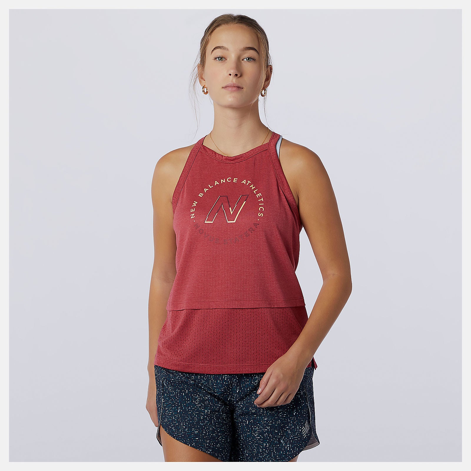 Printed Impact Run Hybrid Tank-Women | New Balance