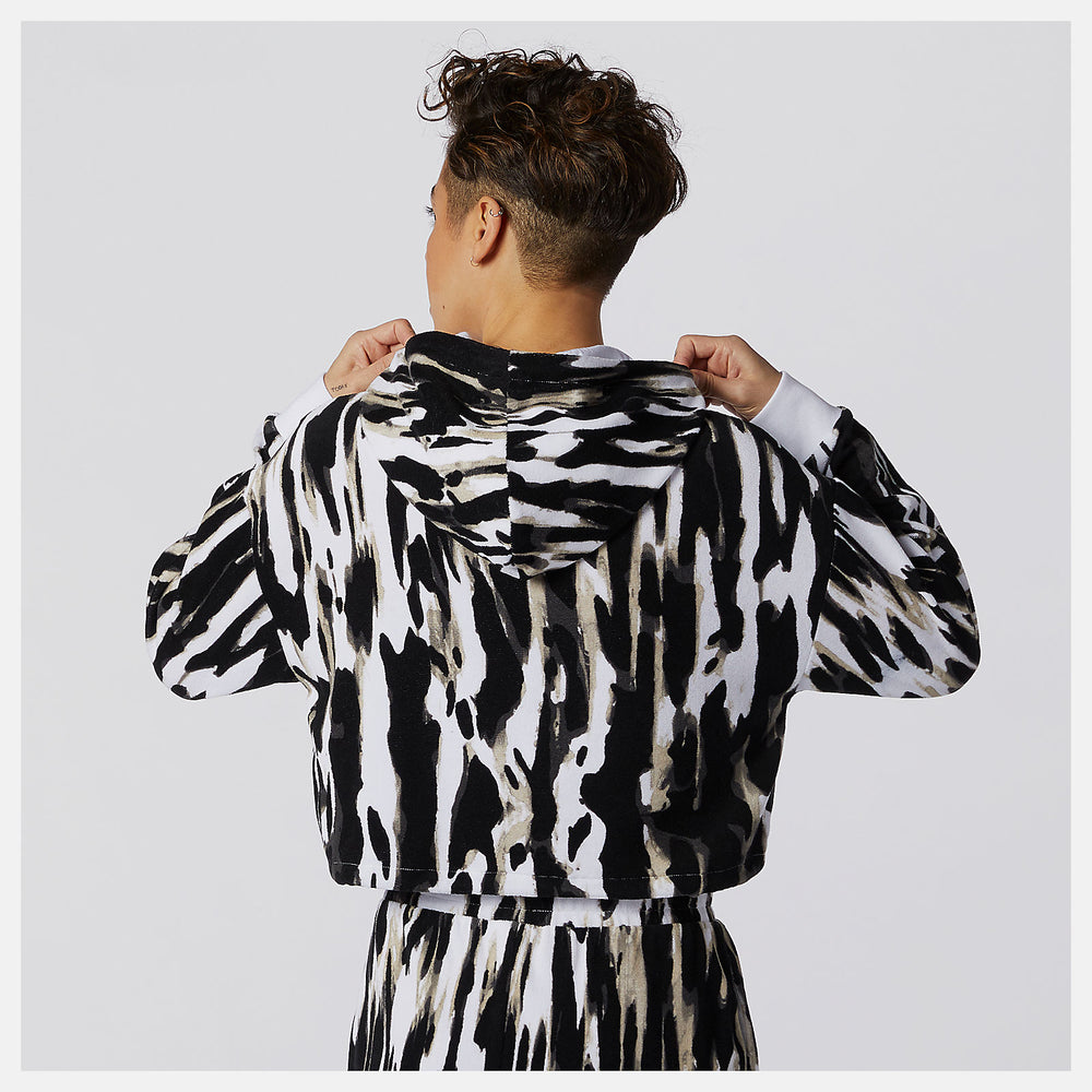 NB Athletics Collide Printed Terry Hoodie-Women | New Balance