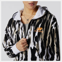NB Athletics Collide Printed Terry Hoodie-Women | New Balance