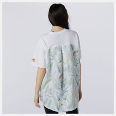 NB Essentials Botanical Knit Woven Mix Tee-Women | New Balance