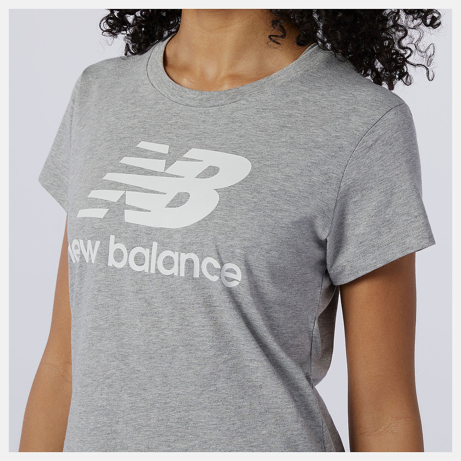 Essentials Stacked Logo Tee-Women | New Balance