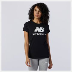 Essentials Stacked Logo Tee-Women | New Balance