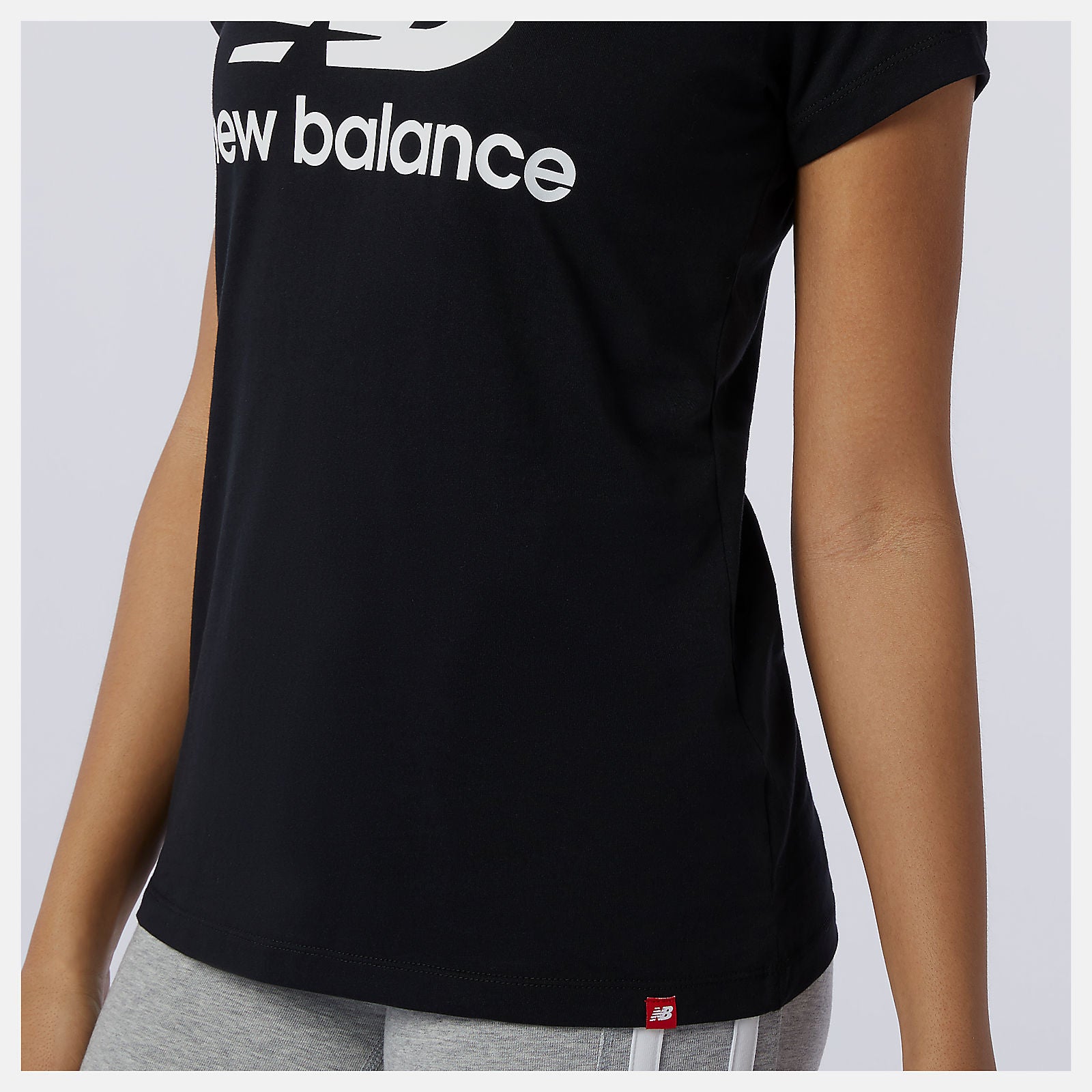 Essentials Stacked Logo Tee-Women | New Balance