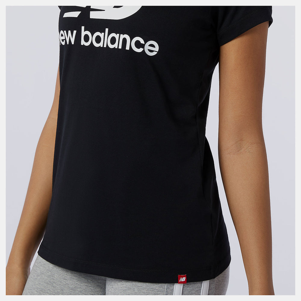 Essentials Stacked Logo Tee-Women | New Balance