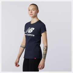 Essentials Stacked Logo Tee-Women | New Balance