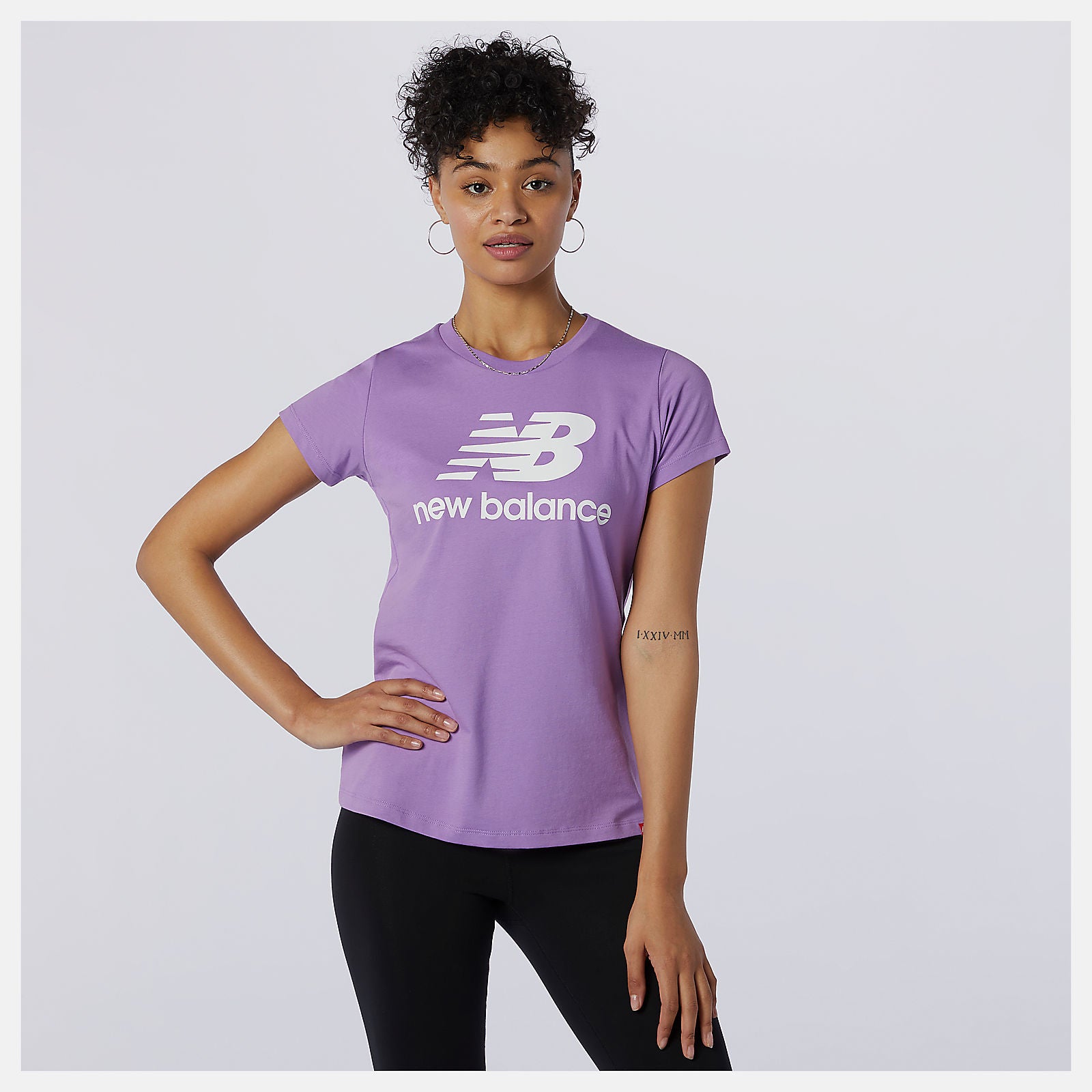 Essentials Stacked Logo Tee-Women | New Balance